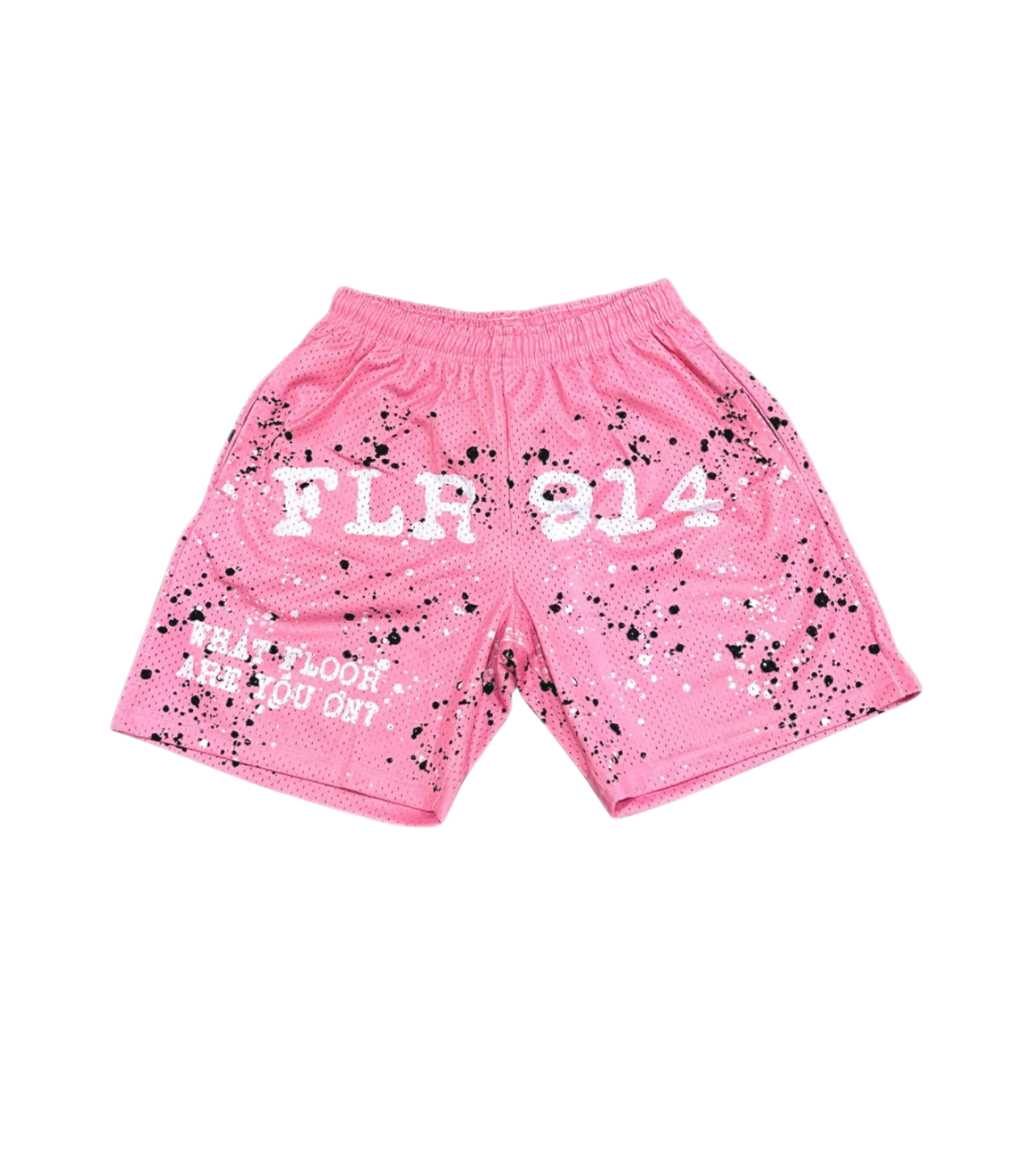 FLOOR 914 PINK MESH SHORTS