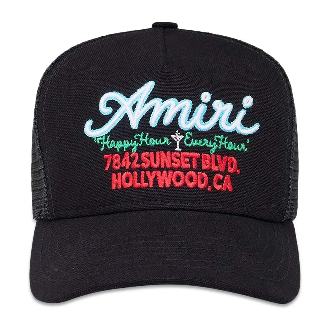 AMIRI NEON LIGHTS TRUCKER HAT BLACK