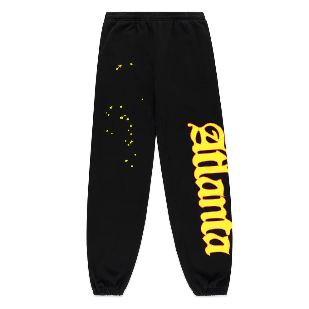 SP5DER BLACK ATLANTA SWEATPANTS