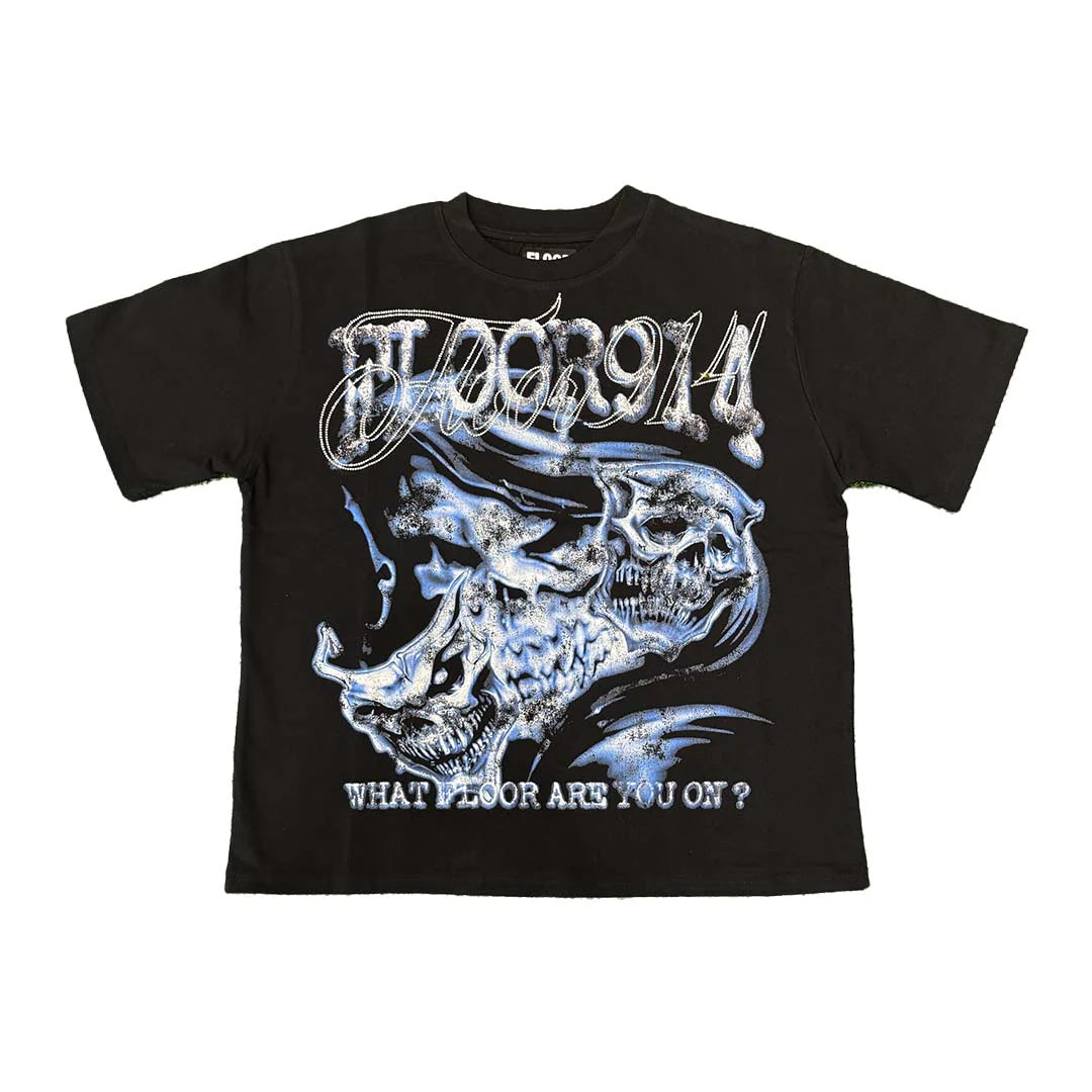 FLOOR 914 SKULLTEX TEE (BLACK)