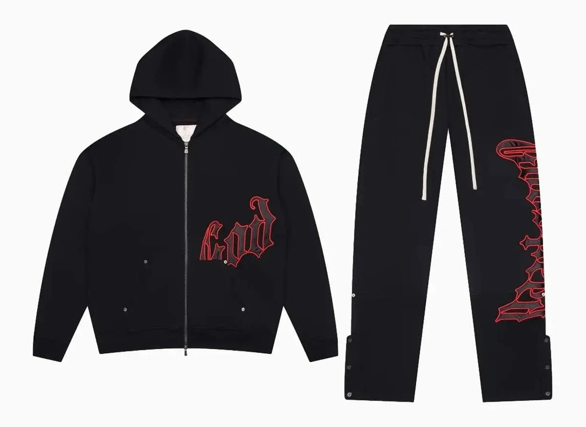 GODSPEED BLACK RED LETTERS SWEATSUIT