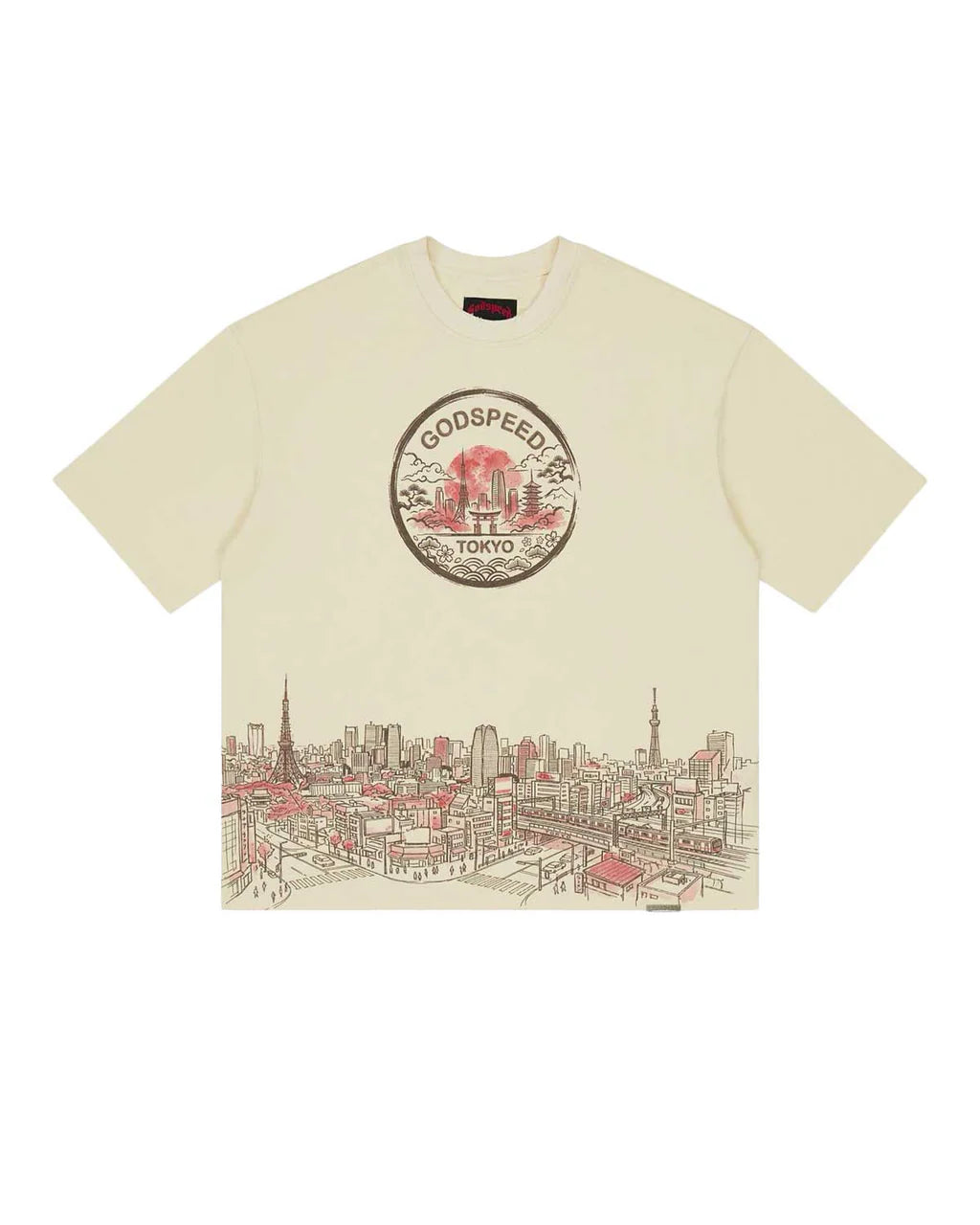 GODSPEED TOKYO SKYLINE TEE BONE