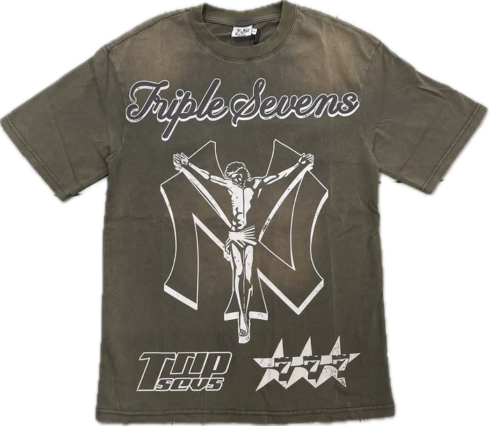 TRIPLE SEVEN NY SAVIOR TEE (GREEN)