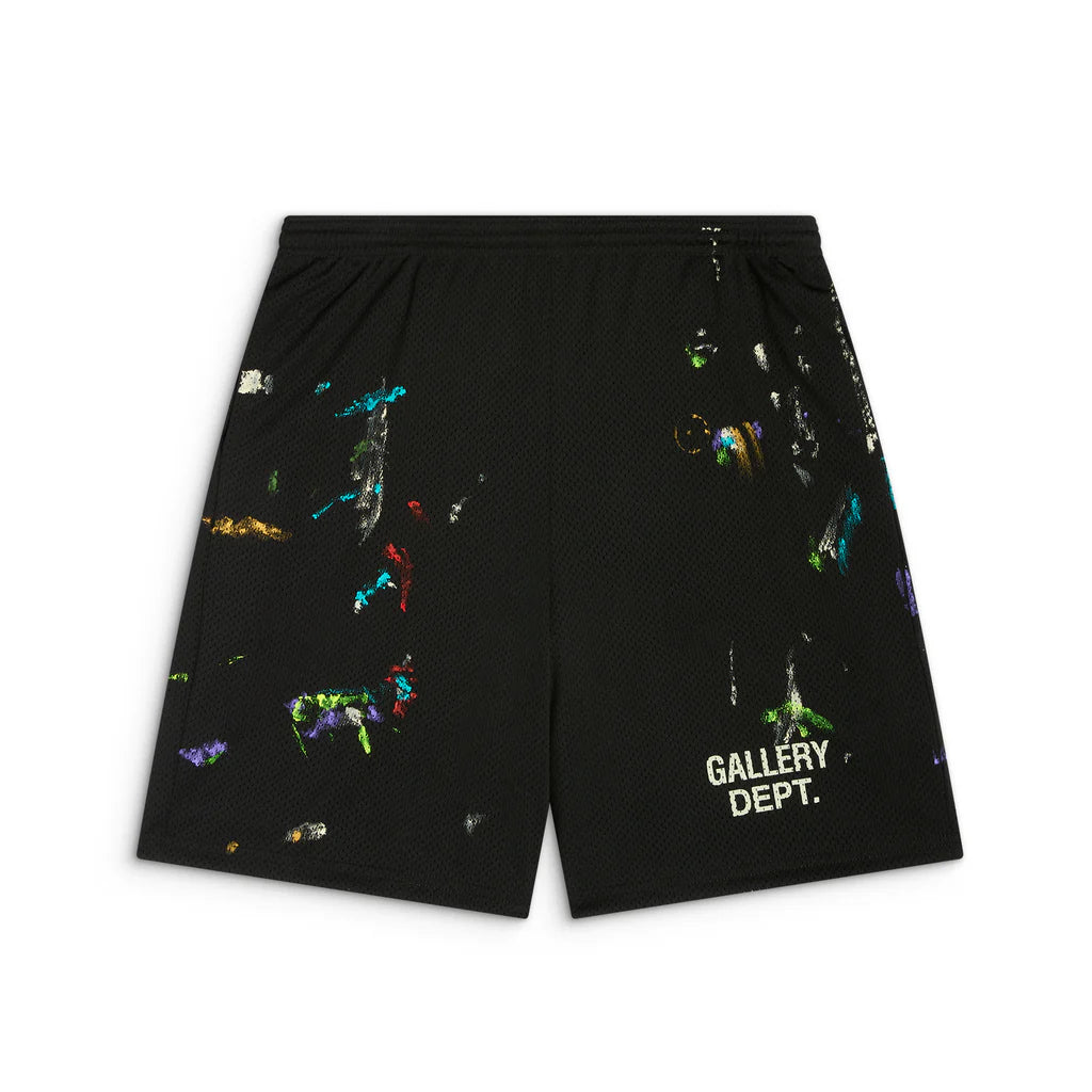 GALLERY DEPT BLACK MESH PAINT SHORTS