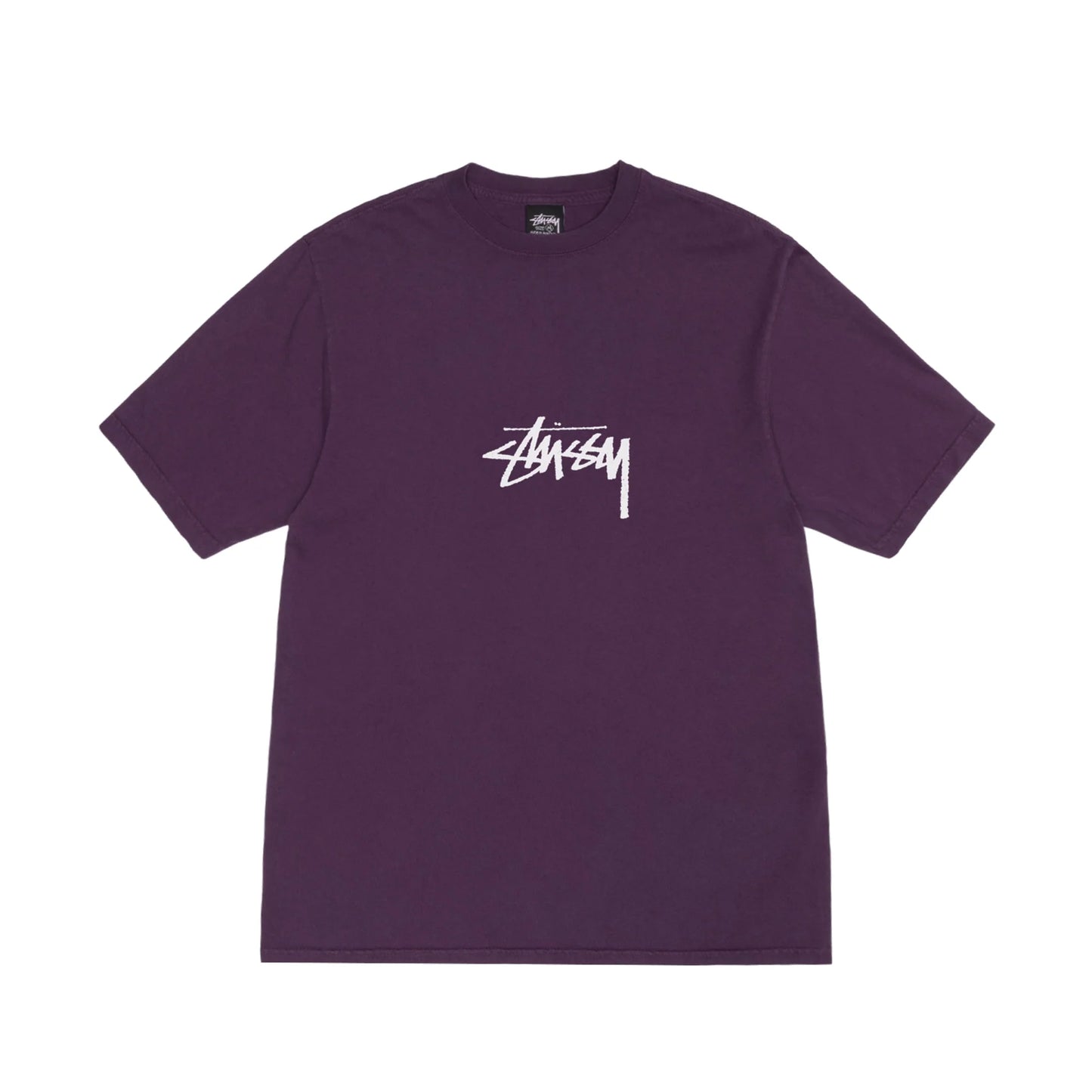 STUSSY SMALL STOCK PIG. DYED TEE (PURPLE)