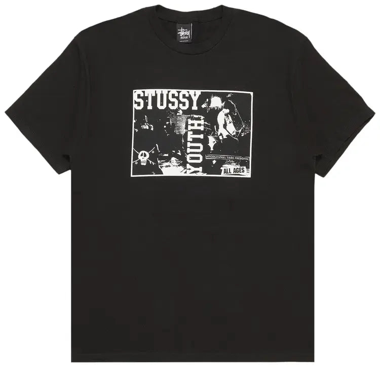 STUSSY YOUTH TEE BLACK