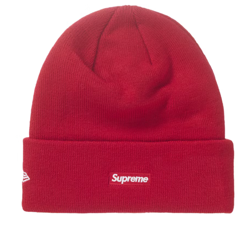 SUPREME NEW ERA SCRIPT BEANIE RED