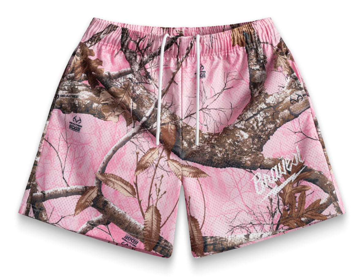 BRAVEST STUDIOS PINK REALTREE SHORTS