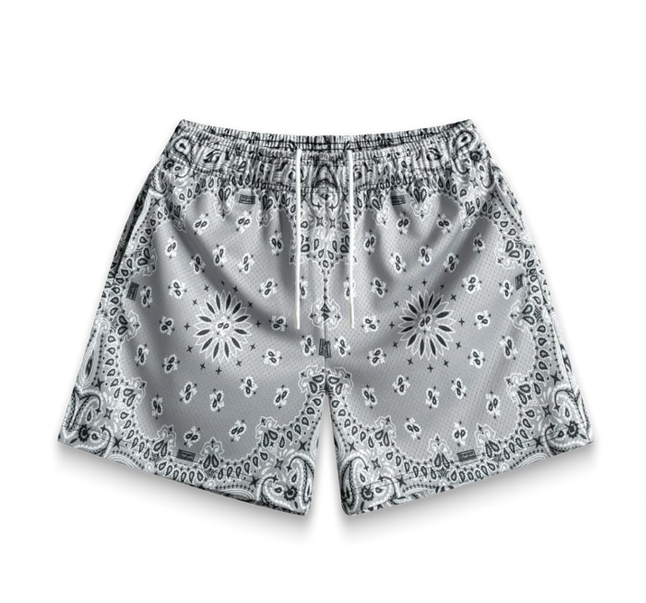 BRAVEST STUDIO SHORTS "GREY PAISLEY"