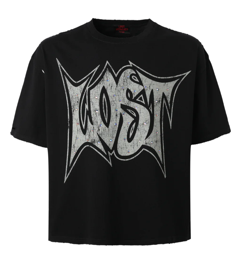 LOST INTRICACY BLACK LOST OUTLINE TEE