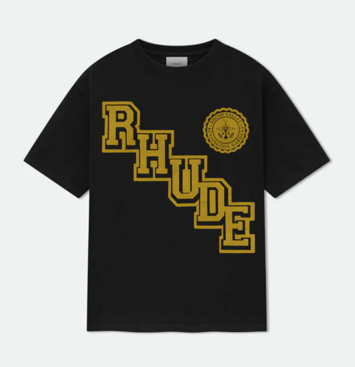 RHUDE COLLEGIATE TEE BLACK