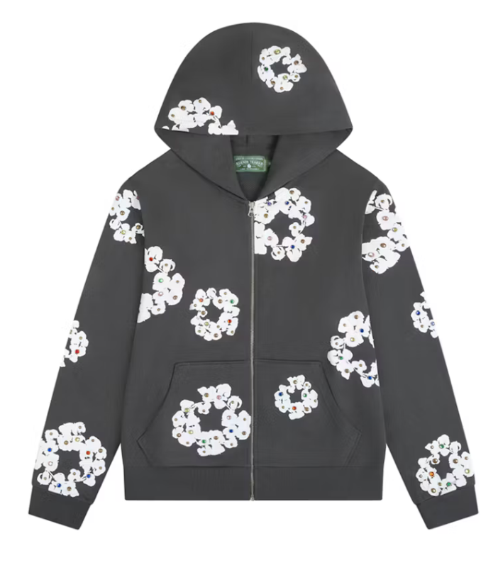 DENIM TEARS RHINESTONE ZIP UP