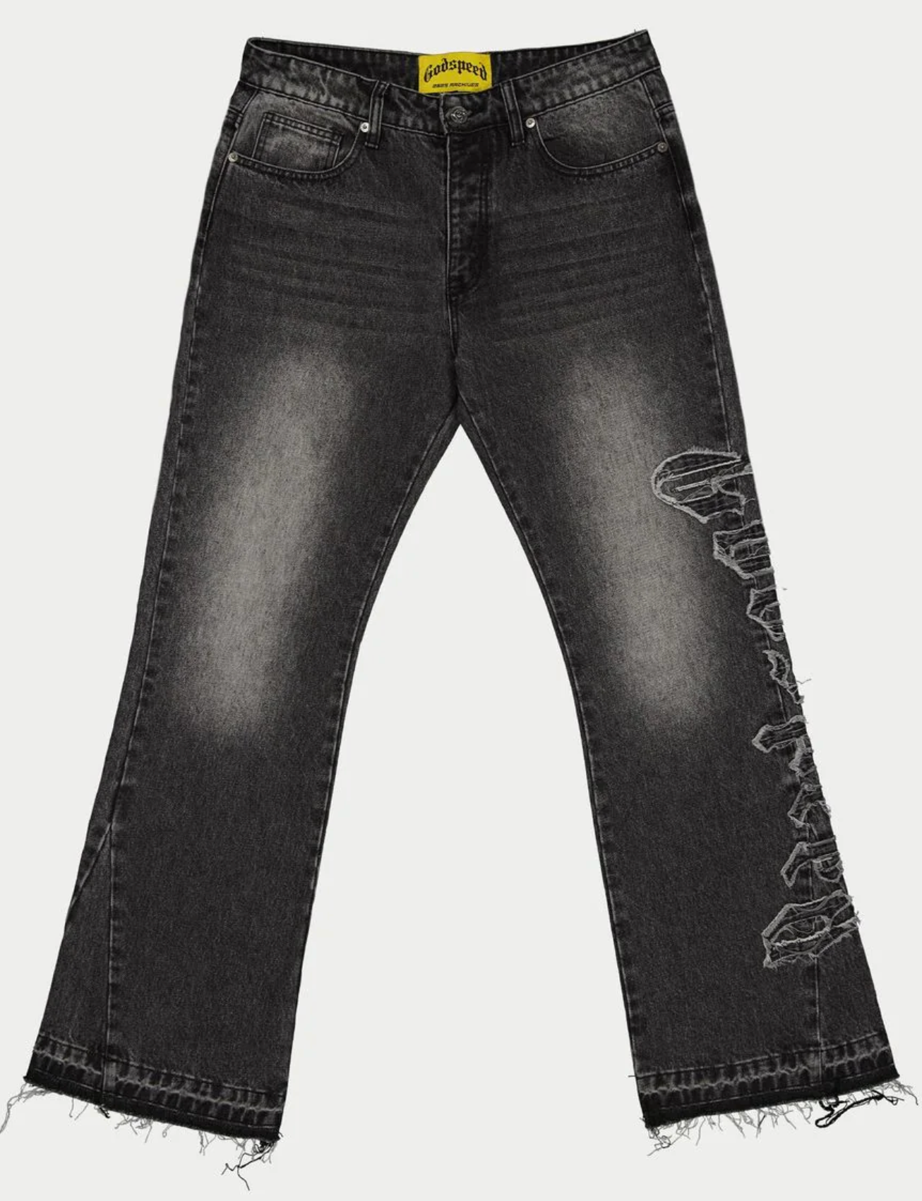 GODSPEED OG LOGO FLARED DENIM (BLACK)