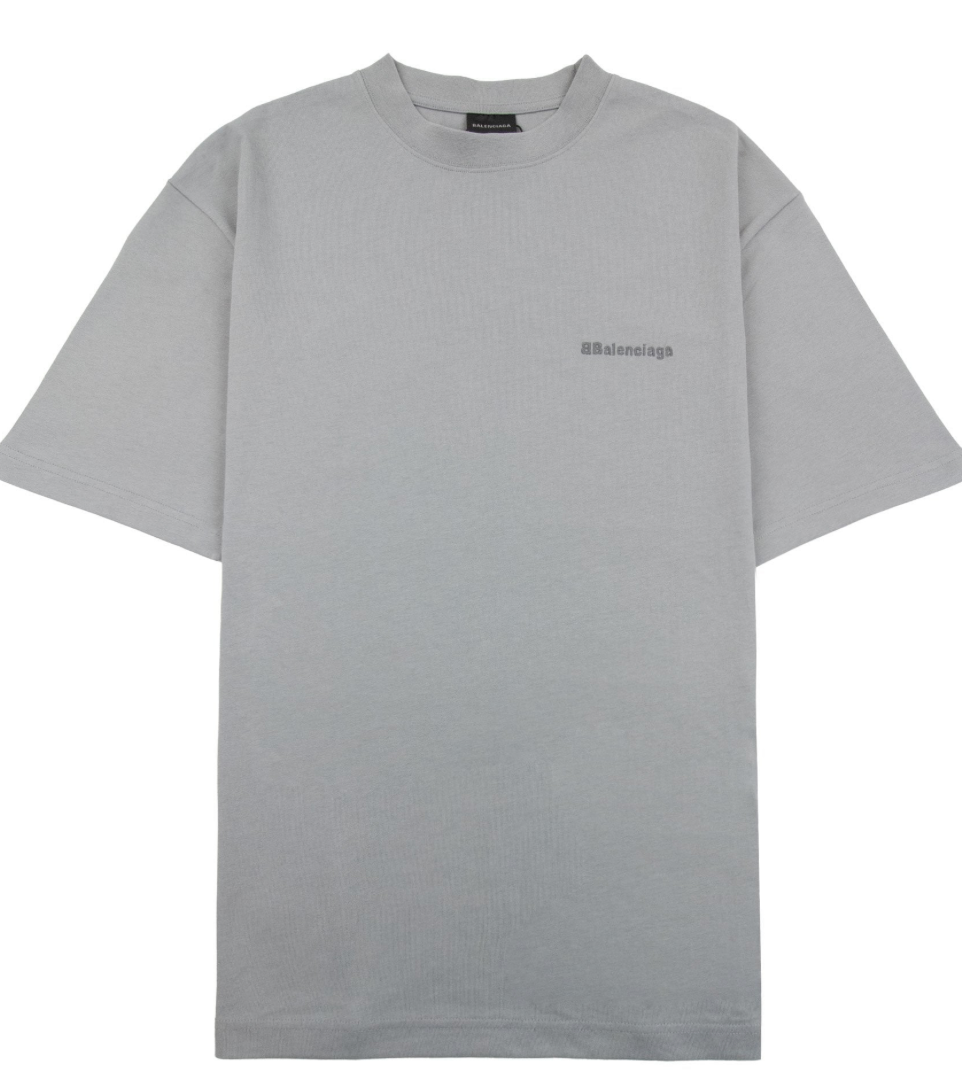 BALENCIAGA BB EMBROIDERED CHEST LOGO TEE