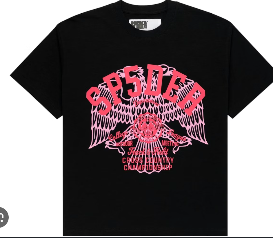 SP5DER BLACK CHAMPION LEAGUE SLUB TEE