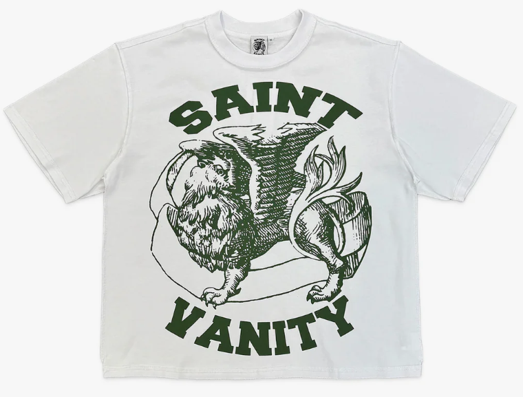 SAINT VANITY GRIFFIN TEE (WHITE/GREEN)