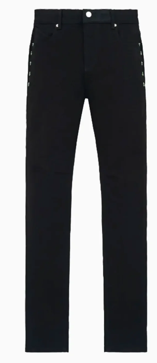 RTA CLAYTON CROSS SKINNY JEANS BLACK