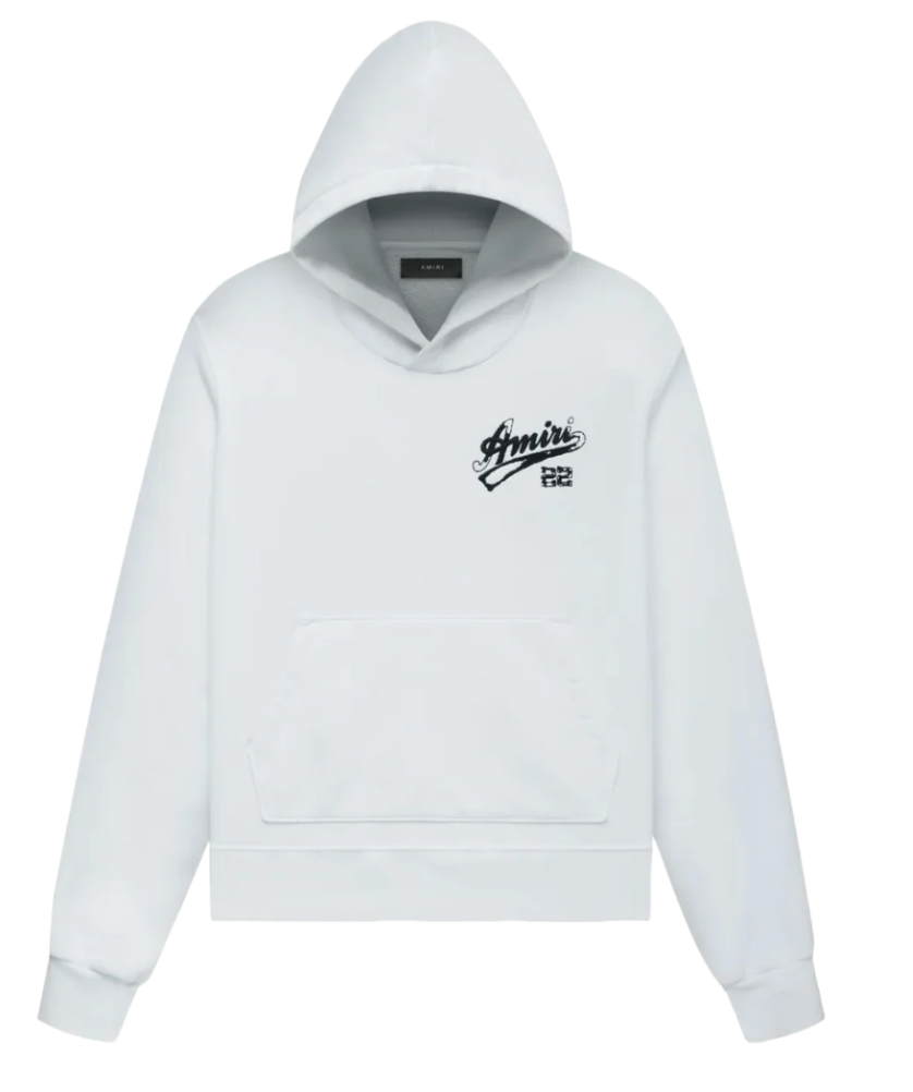 AMIRI 22 LOGO HOODIE WHITE