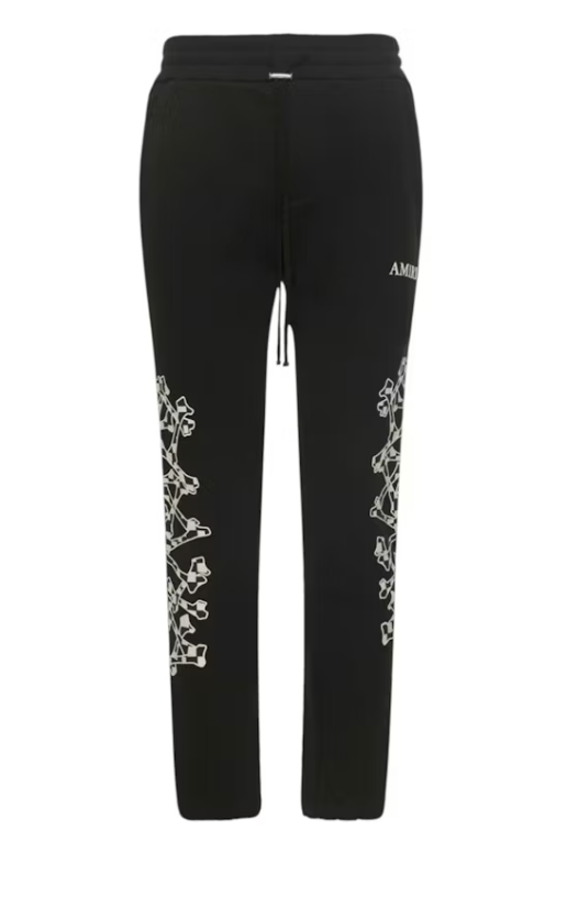 AMIRI Checkered Bones Sweatpants Black