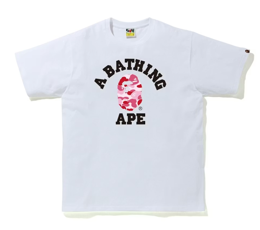 BAPE ABC Camo College Tee PINK