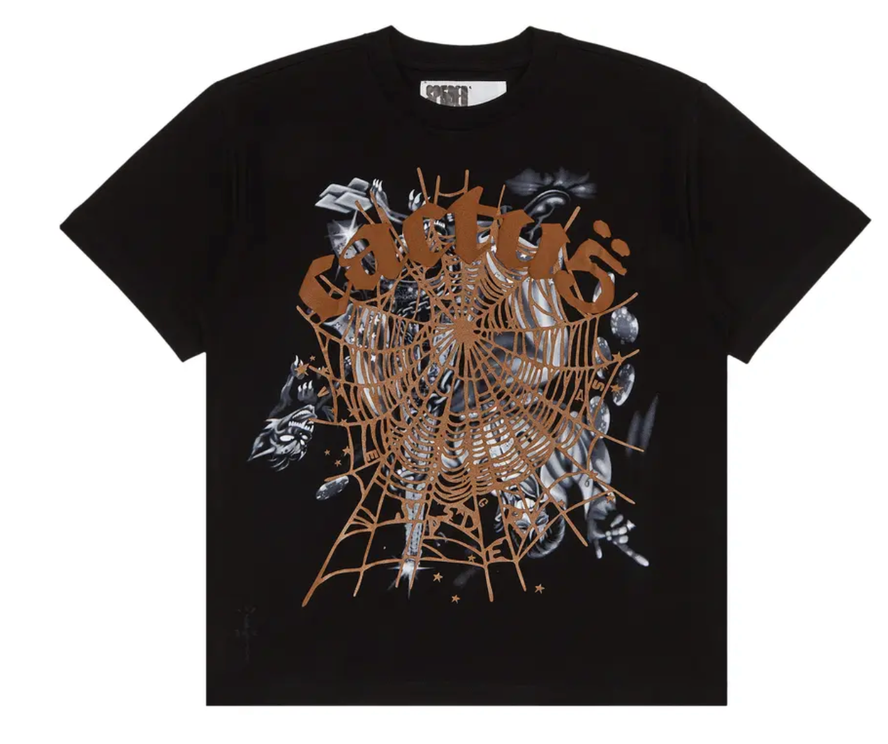 SP5DER X TRAVIS SCOTT AIR BRUSH TEE 'BLACK'