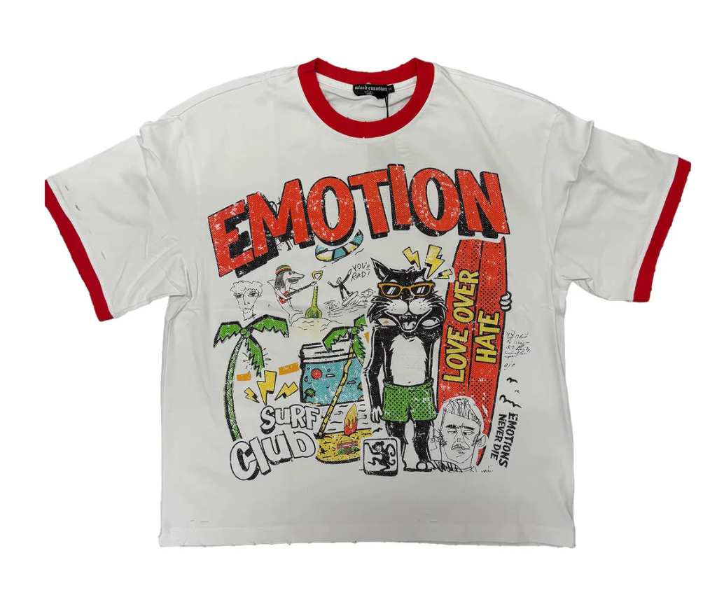 Mixed Emotions 'Surf Club' White Tee