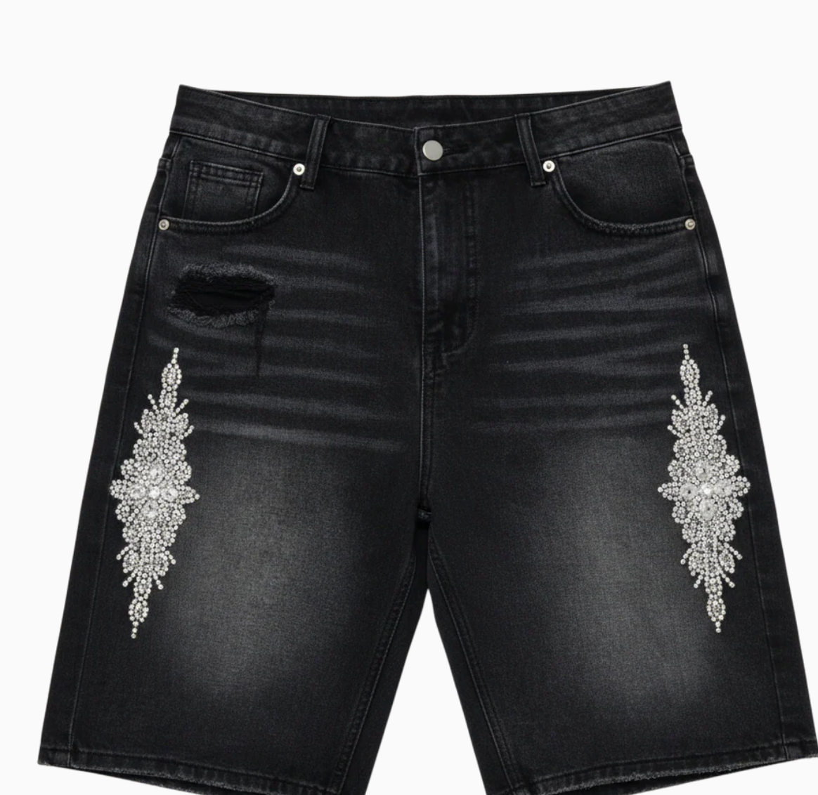 Fraternal Desires 'Dagger' Black Jeans Shorts