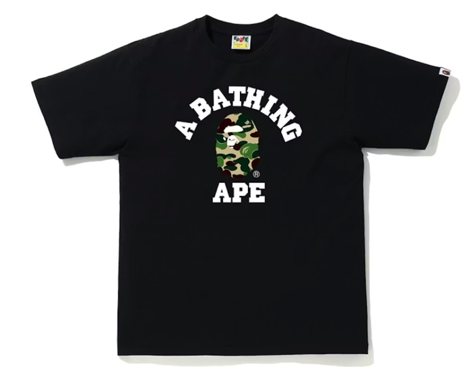 BAPE TEE ABC CAMO 'BLACK/GREEN'