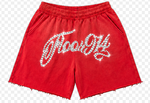 FLOOR 914 WASHED RED VVS SHORTS