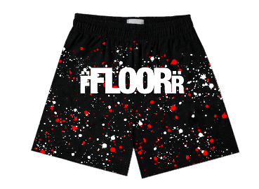 FLOOR 914 MESH SHORTS BLACK/RED