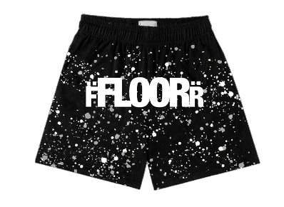 FLOOR 914 MESH SHORTS BLACK/WHITE
