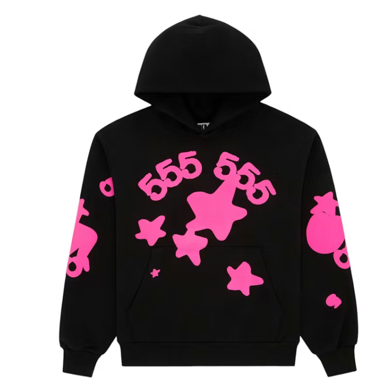 SP5DER BELUGA HOODIE 'BLK/PINK'