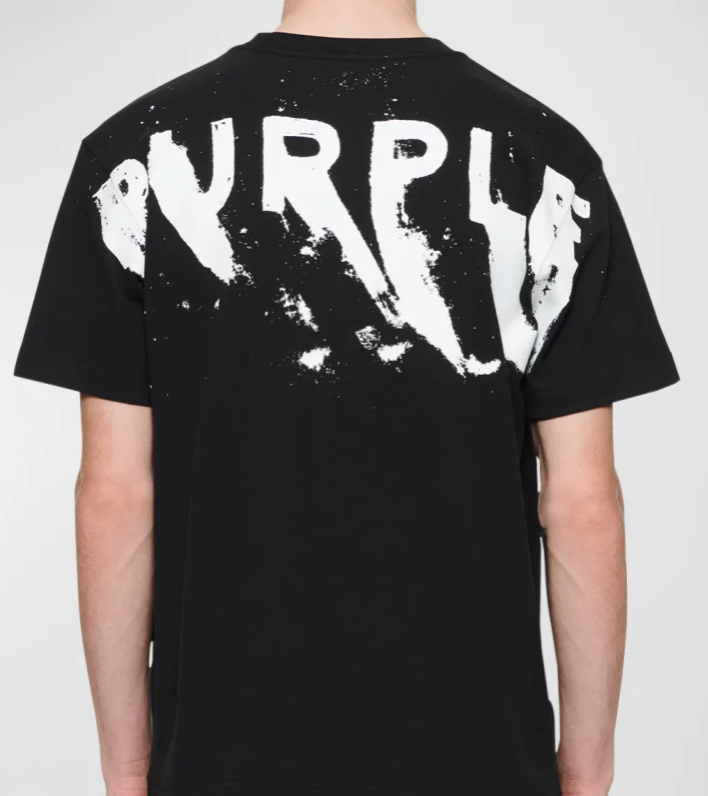 PURPLE 'PAINTED WORDMARK' TEE