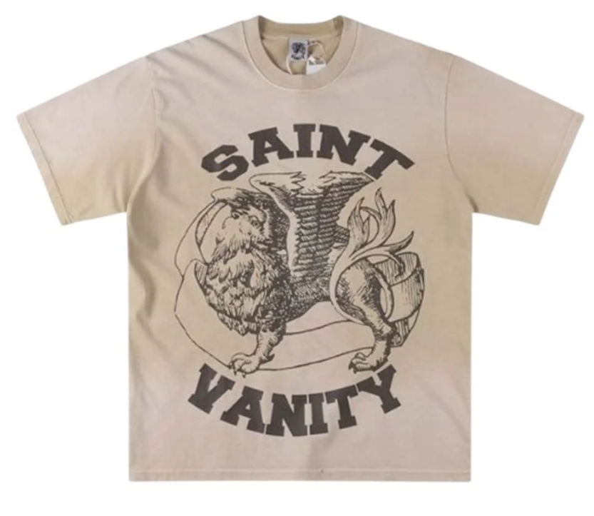 SAINT VANITY GRIFFIN TEE (CREAM/BROWN)