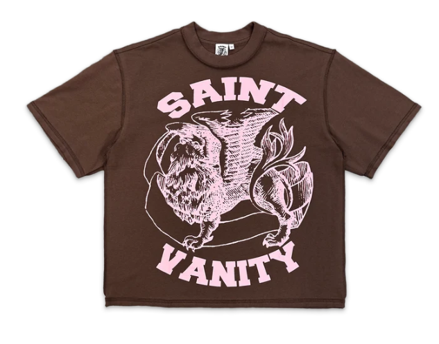 SAINT VANITY GRIFFIN TEE (BROWN/PINK)