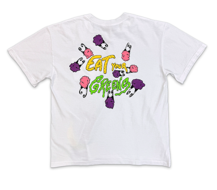 MATTY BOY ANTI PROMO EAT YOUR GREENS WHITE TEE