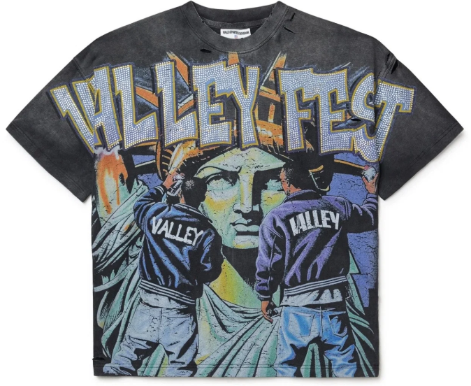 VALE FOREVER BLING GRAFFITI TEE