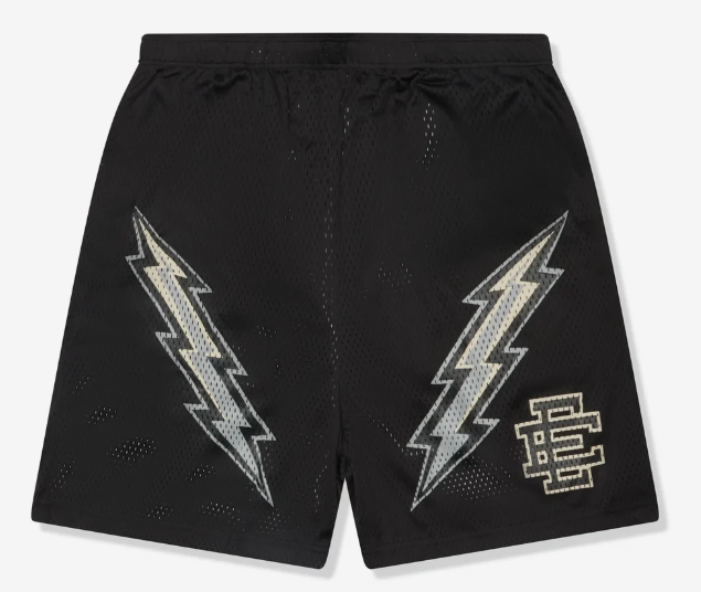 ERIC EMANEUL EE LIGHTNING BOLT GREY BLACK SHORTS