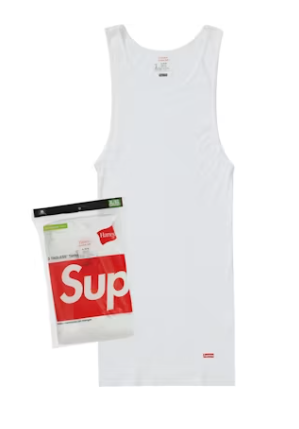 SUPREME HANES TANK TOPS (WHITE)