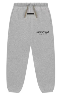 ESSENTIALS KID'S FLEECE SWEATPANTS LIGHT HEATHER