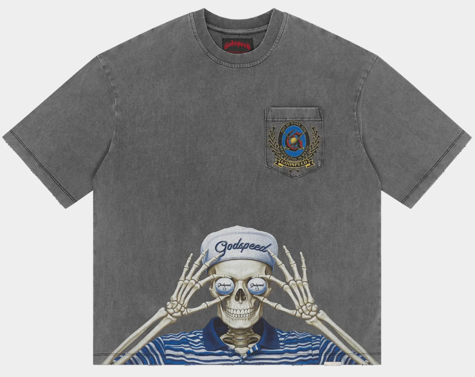 GODSPEED GOLF DAYS POCKET T-SHIRT (GREY)