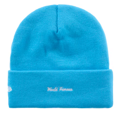 SUPREME NEW ERA BOX LOGO BEANIE CYAN (FW25)