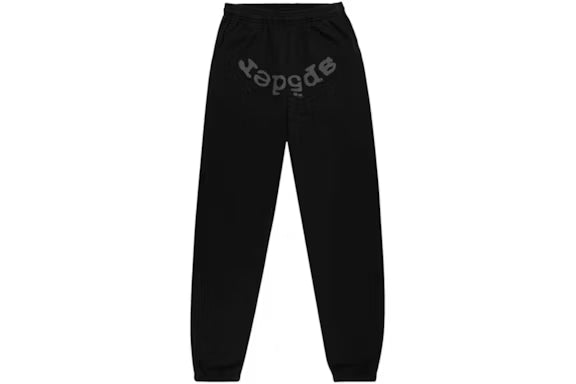 SP5DER BLACK SWEATPANTS STAR OG WEB V2