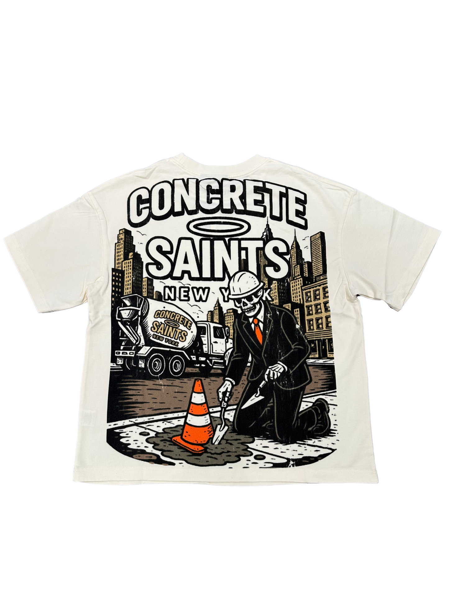CONCRETE SAINTS LOGO TEE (CREAM)