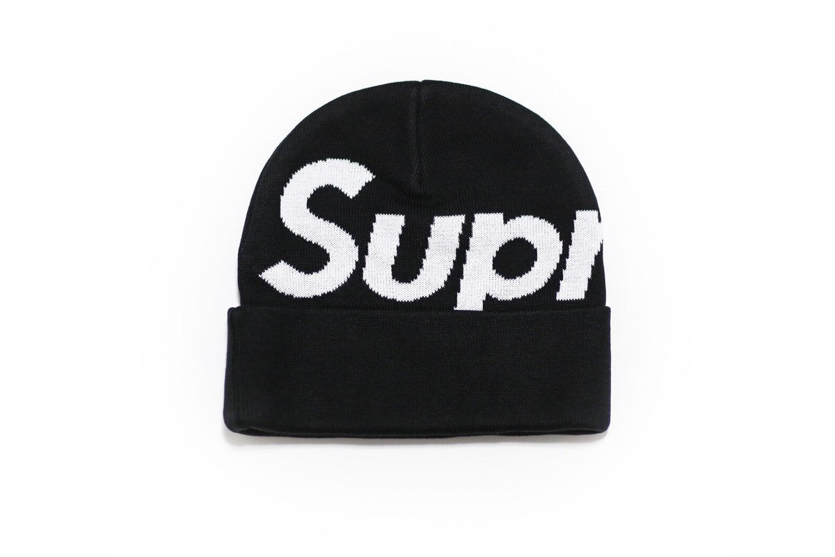 Supreme Big Logo Beanie Black