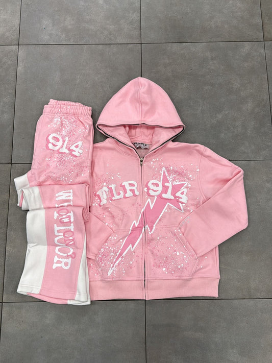 FLOOR914 FULL SWEATSUIT PINK