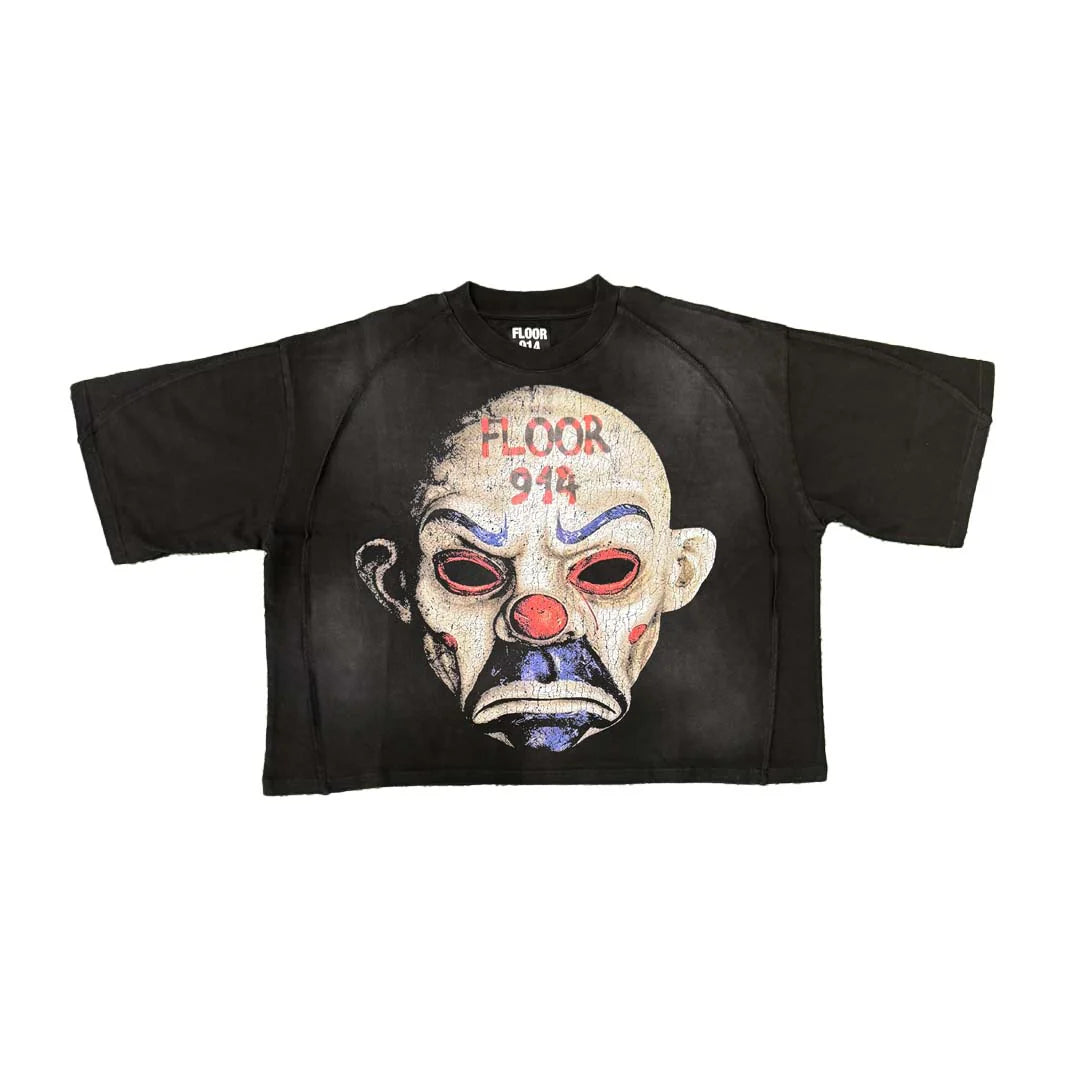 FLOOR 914 CLOWN BOXY TEE (BLACK)