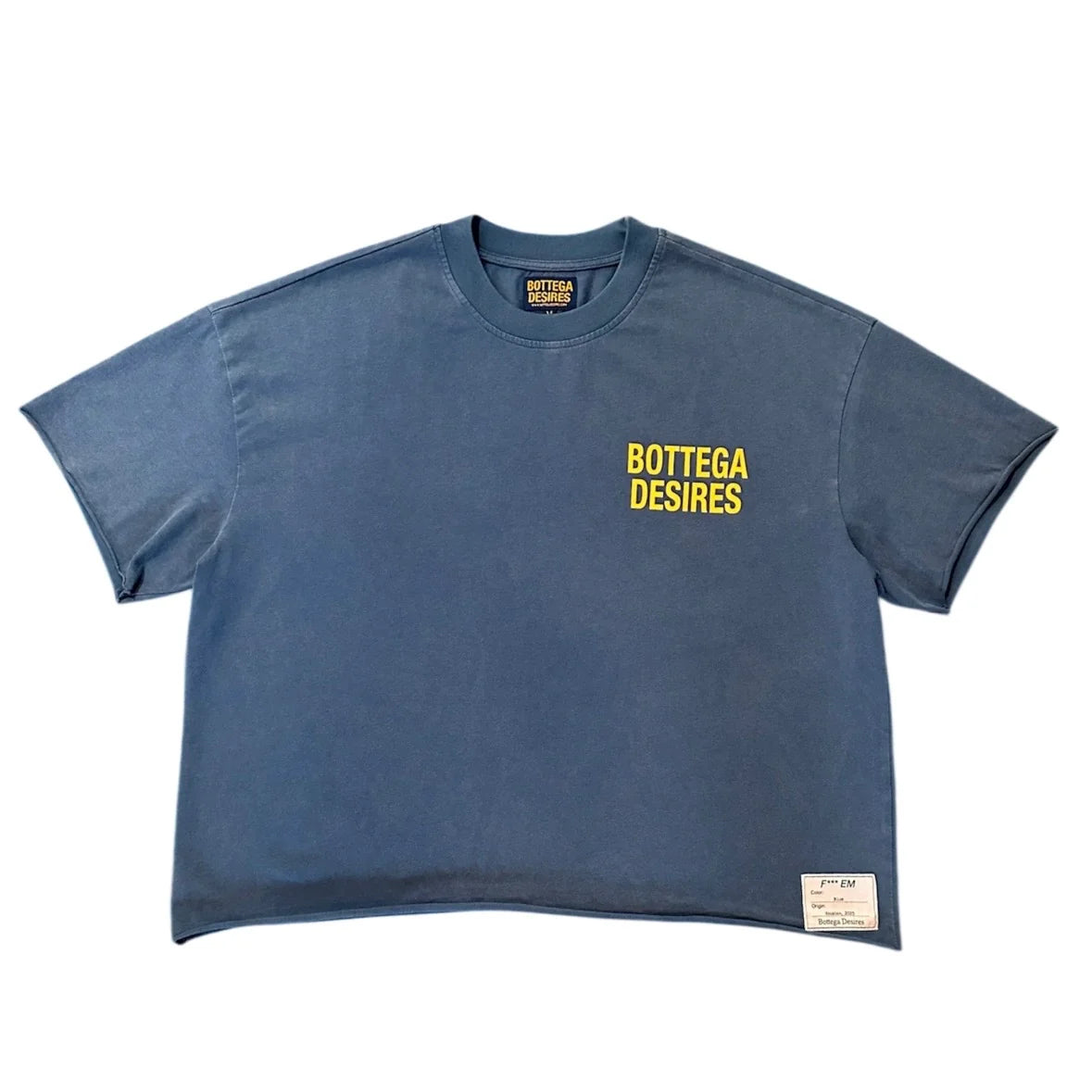 BOTTEGA DESIRES FUCK EM T SHIRT (BLUE/YELLOW)
