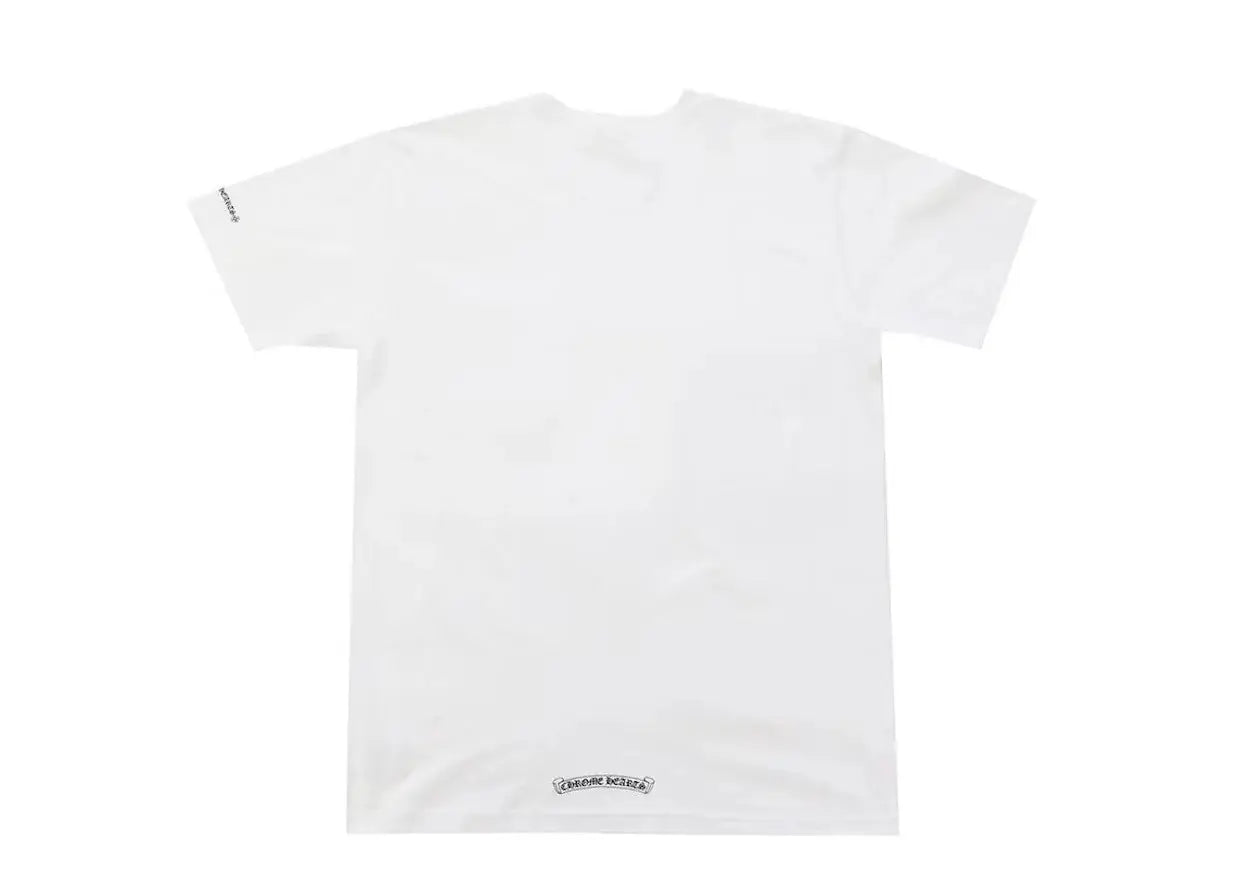 CHROME HEARTS WHITE NECK LOGO TEE SHIRT