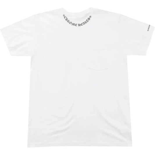 CHROME HEARTS WHITE NECK LOGO TEE SHIRT